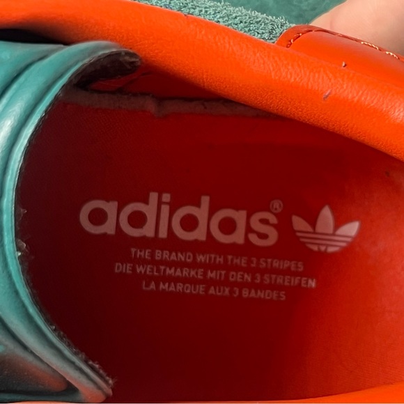 Adidas Men’s Gazelle Indoor Soccer Sneakers Shoes Collegiate Green & Orange Sz 6 - Picture 6 of 7